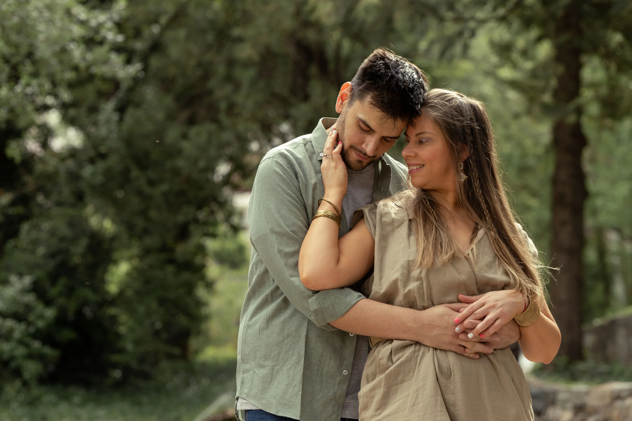 couple embracing